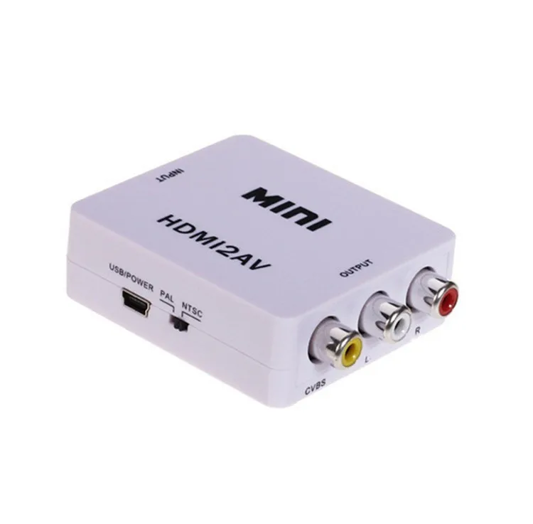 Преобразователь сигнала RCA в HDMI AV на 1080P AV2HDMI Mini преобразователь для ТВ VHS VCR DVD