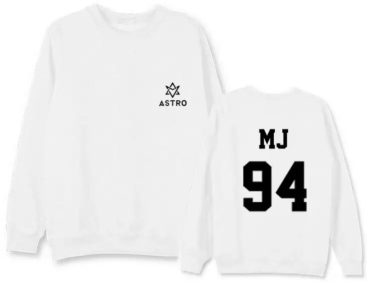 Новое поступление тонкий свитшот с круглым вырезом и надписью kpop astro для фанатов