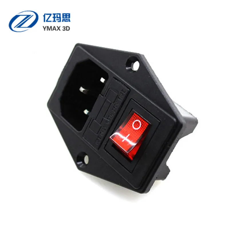 Клавишный Выключатель питания IEC 3 Pin 320 C14 Входная мощность штепсельная вилка