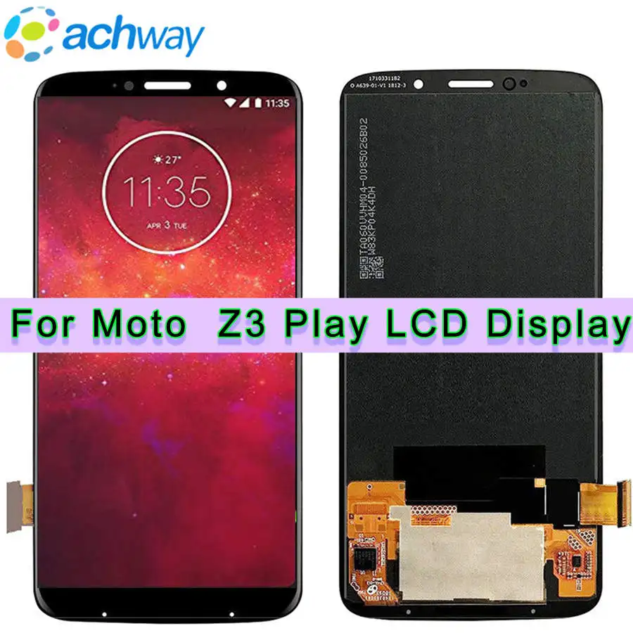 ЖК дисплей AMOLED для Motorola Moto Z3 Play сменный сенсорный экран с цифровым