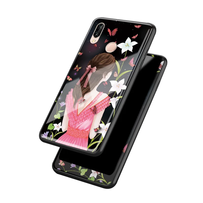 Чехол из закаленного стекла для Huawei Nova 3e чехол с полным покрытием Nova3e защита