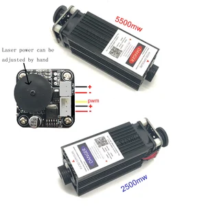Лазерный модуль 25005500 МВт, 2,5 Вт5,5 Вт нм, детали для лазерной машины сделай сам, лазерная трубка с диодным лазером с охлаждающим вентилятором, ШИМ ttl управление