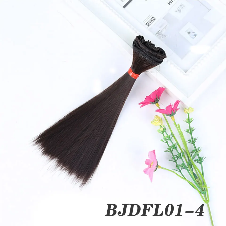 Cataleya прямой кукольный парик 15*100 см и 25*100 см для 1/3 1/4 1/6 BJD DIY Refires BJD волосы черный золотой коричневый белый цвет