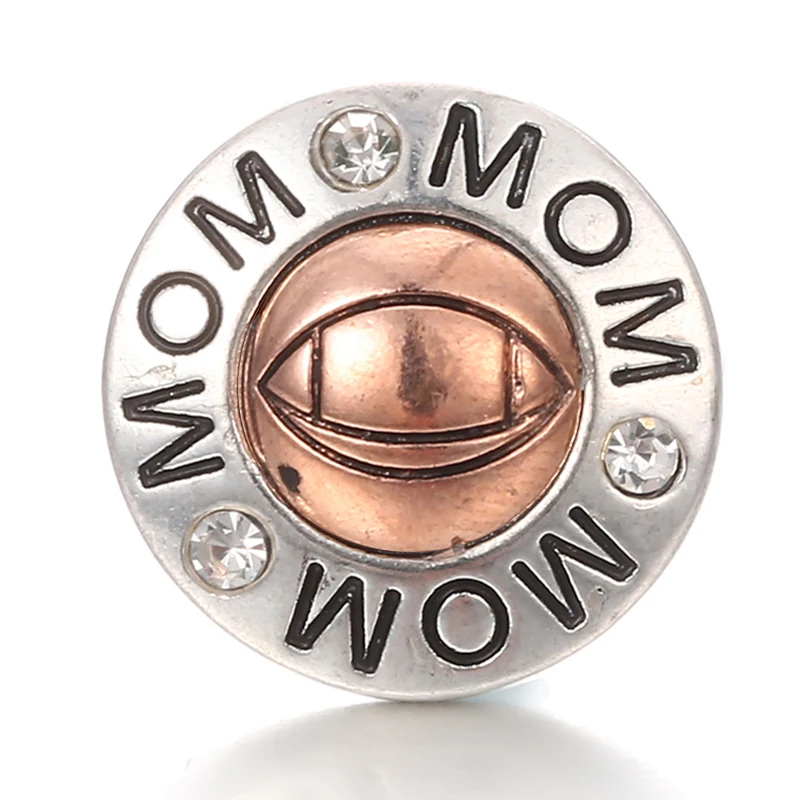 Metal snap button09 XH8023 кристалл 18 мм мама Нана благословенные сестры любовь папа металлическая кнопка оснастки подходят оснастки ювелирные изделия DIY - Окраска металла: Metal snap button09