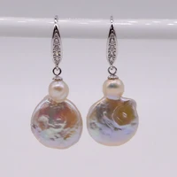 pearl earrings natural freshwater pearls baroque style 925 sterling silver womens pearl stud earrings girls gifts