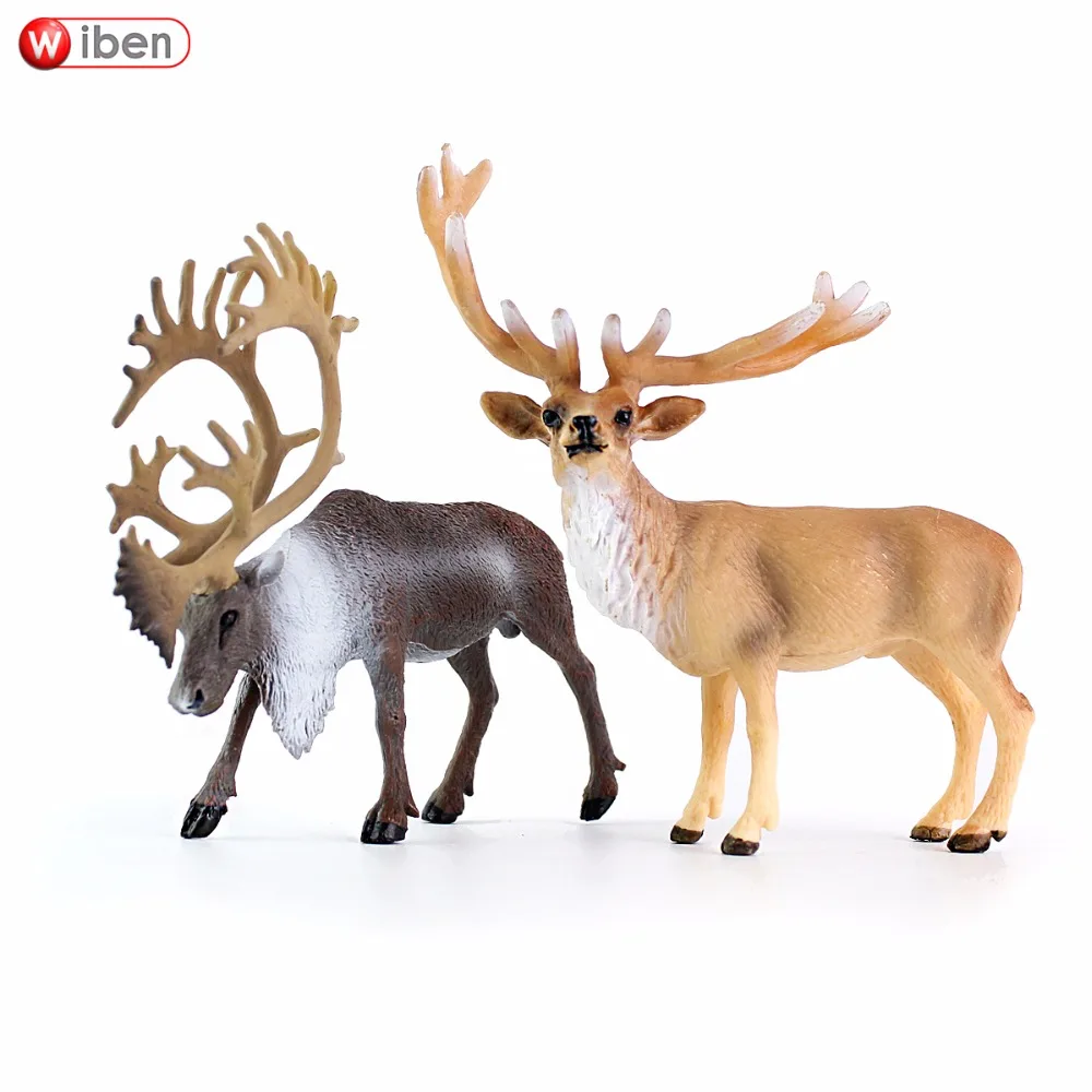 Игрушки для детей Wiben Caribou пластиковые фигурки с изображением Красного оленя экшн