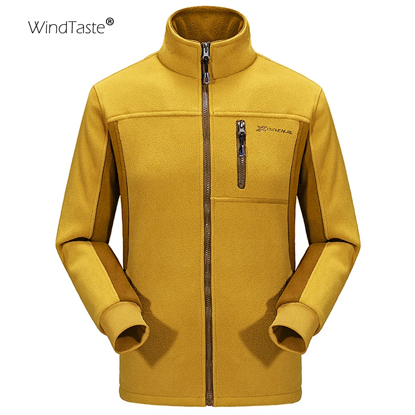 WindTaste Мужские Зимние флисовые спортивные куртки для улицы брендовая одежда пеших
