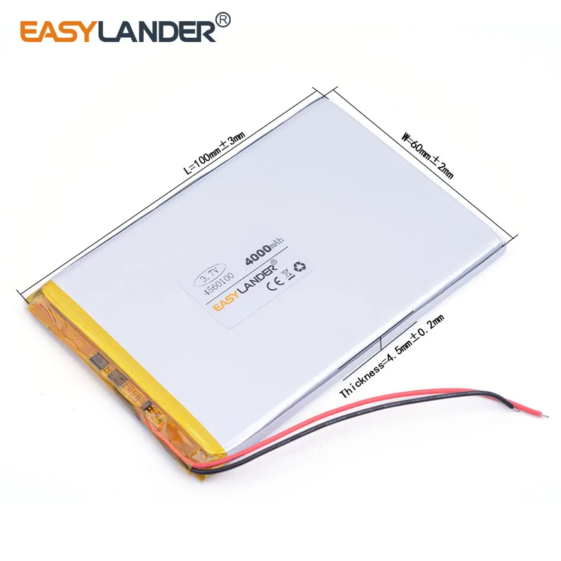 4560100 3 7 v 4000mah планшетный аккумулятор полимерный для elf U25GT дюймов DVD аккумуляторная