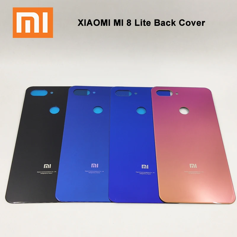 Оригинальная задняя крышка корпуса батареи из стекла для Xiaomi Mi8 Mi 8 Lite.