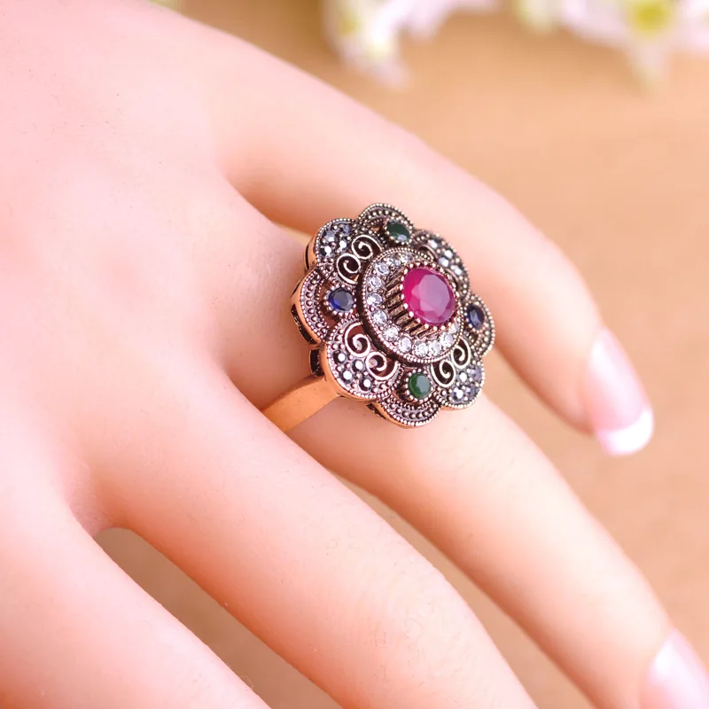 Женский комплект украшений Blucome красные акриловые сережки с круглой подвеской в