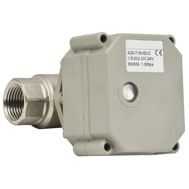 2 ходовой полный порт электрический шаровой клапан BSP SS304 DN15 G1/2 &quotотверстие 15 мм