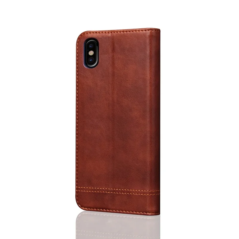 Кожаный флип-чехол Crazy Horse для iPhone XS держатель для карт кошелек Магнитный чехол для телефона для iPhone X 8 7 6S Plus 6 11 Pro Max