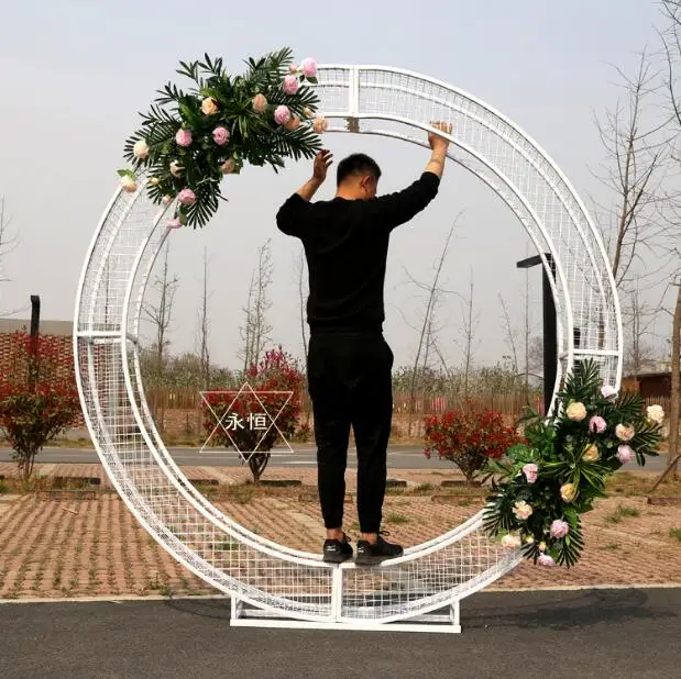 Новинка 2019 Свадебный круглый сетчатый АРКА свадебный реквизит фоновый экран