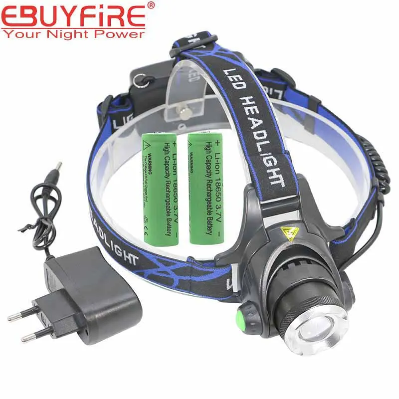 EBUYFIRE A9 налобный фонарь 18650 перезаряжаемый Водонепроницаемый светодиодный L2 Zoom 3