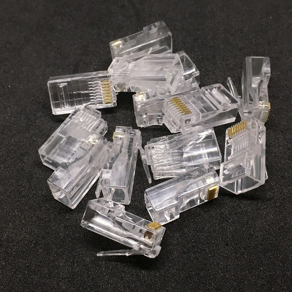 1000 шт. RJ45 разъем 8P8C Cat5E Cat5 сетевая кристаллическая головка Lan