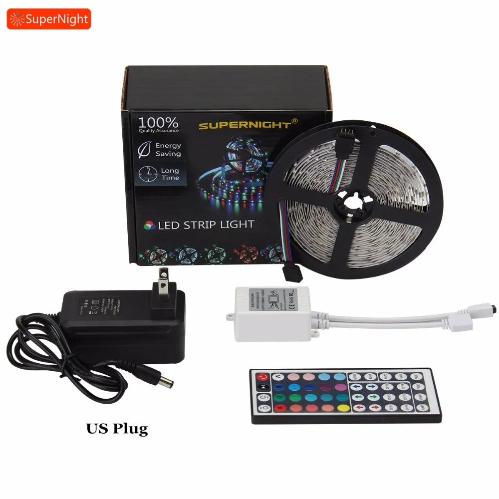 SuperNight 3528 SMD RGB светодиодные ленты свет комплект 5 м светодио дный 60 led s/m DC 12 В в
