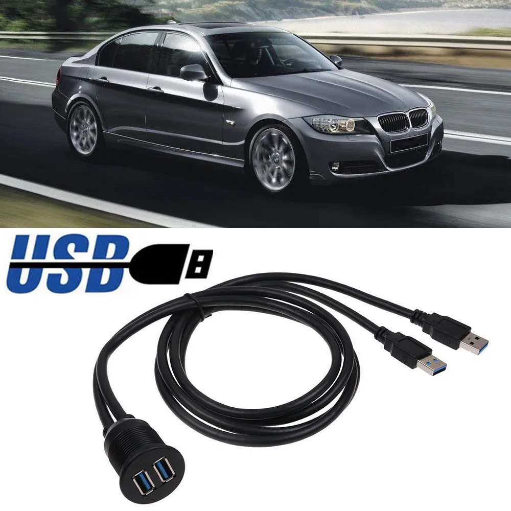 Удлинительный кабель 1 м для автомобиля крепление приборной панели 2x USB 3 0 A type male to