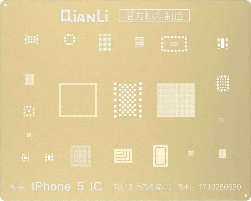 QianLi процессор ram A8/A9/A10/A1/A12 микросхема BGA трафарет Золотой завод жестяная стальная сетка для iPhone 5/6/6SP/7G/7 P/8 Plus/X /XS max - Цвет: For iPhone 5