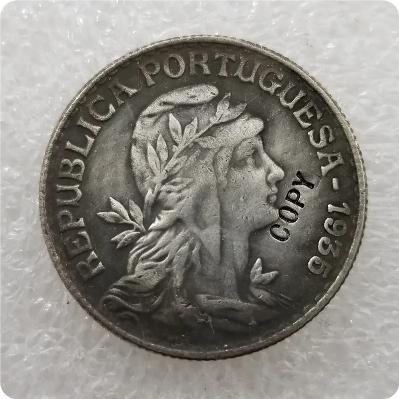 1944 Португалия 1 ESCUDO Монета КОПИЯ памятные монеты копия монет медаль