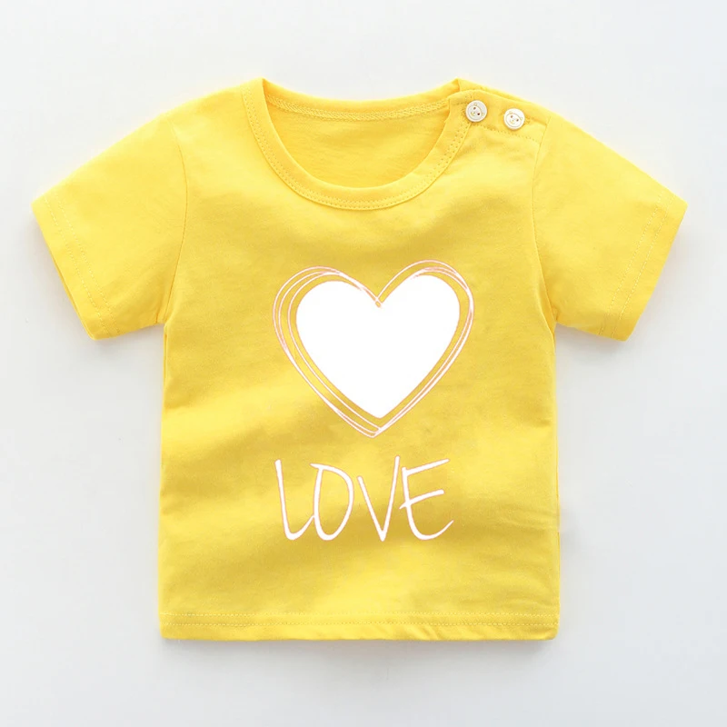 Рубашки для маленьких мальчиков и девочек Новая летняя хлопковая одежда малышей