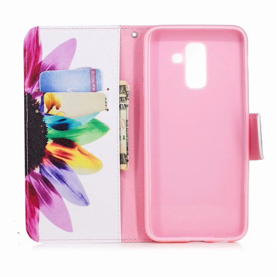 Fundas Кожаные чехлы Цветной Окрашенные чехол для samsung A6 A8 плюс A3 A5 A7 J2 J3 Pro J4 J6 J5 J7 Note8 P07G