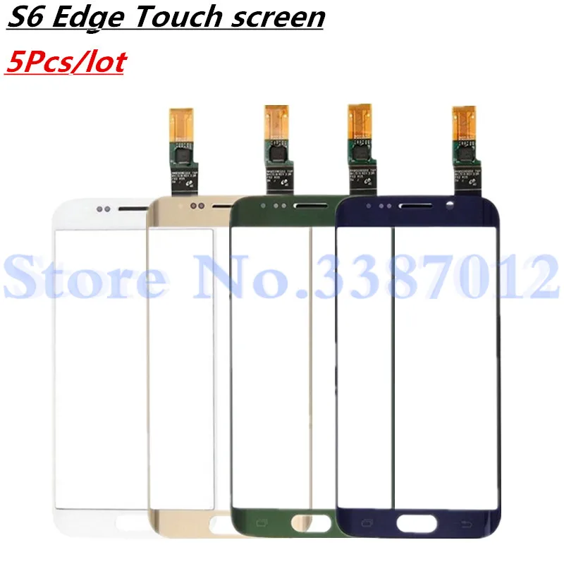 5 шт./лот для Samsung Galaxy S6 край G925 G9250 G925F сенсорный экран с цифрователем сенсорного