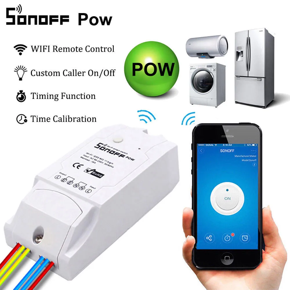 Горячий продукт Snoff Pow 16A WiFi беспроводной умный Swtich модуль измерения энергопотребления модуль дистанционного управления