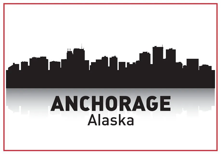 

Alaska Anchorage Skyline Souvenir Fridge Magnets 20294