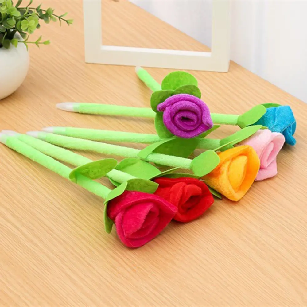 1 шт. красивые из плюша розы шариковые ручки канцелярские свежий Шариковая Ручка