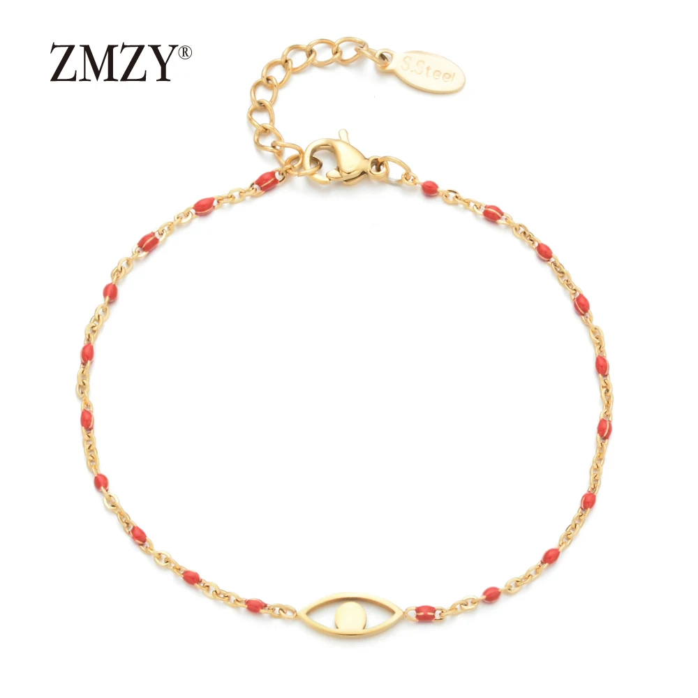 ZMZY 7 шт смешанных цветов Boho Evil Eye Шарм винтажный браслет из нержавеющей стали