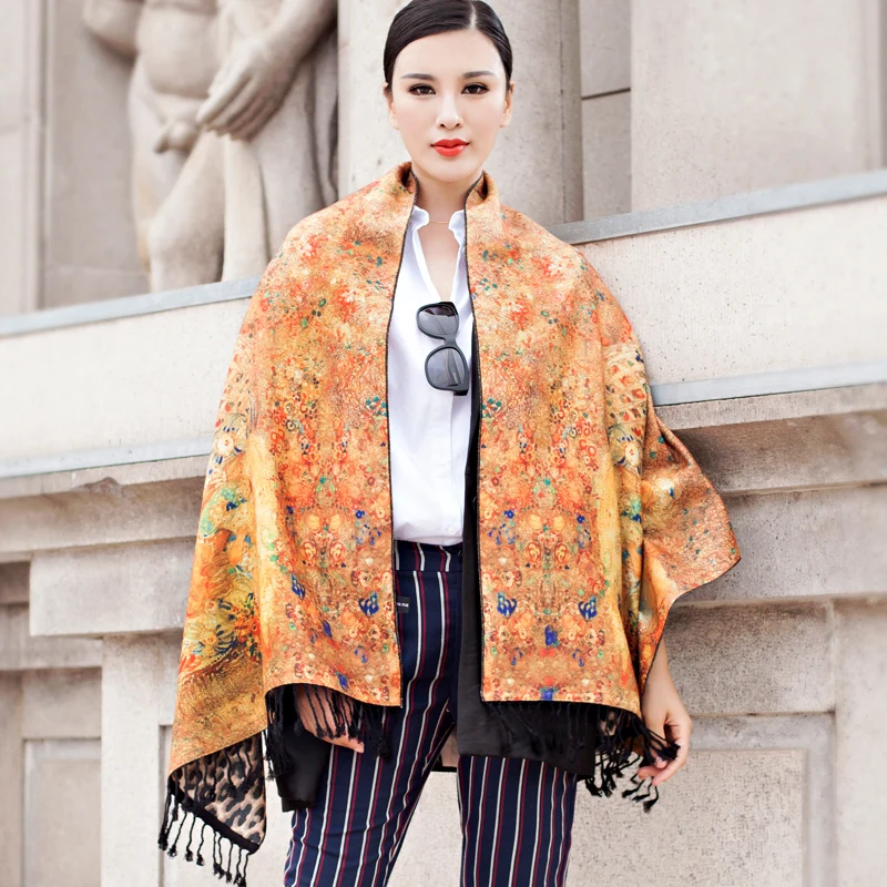 [А] Новая Европа леопарда шарф длинный сон воротником двойного назначения