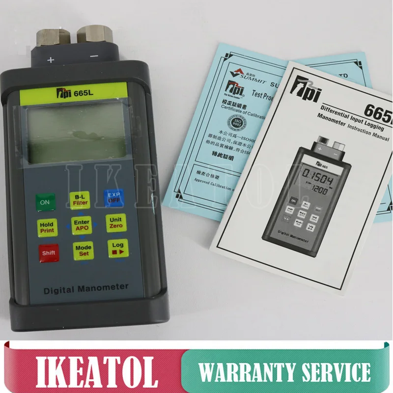 

TPI-665L манометр типа жидкости запись данных измеритель давления TPI665L