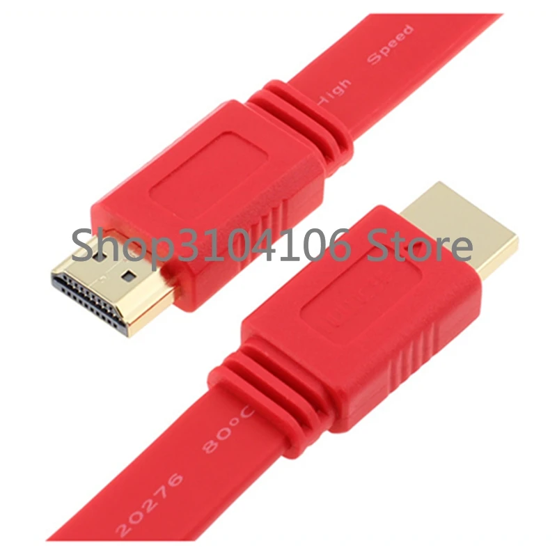 Новинка 1 4 версия 3D HDMI штекер-штекер AV аудио видео гибкий ленточный короткий