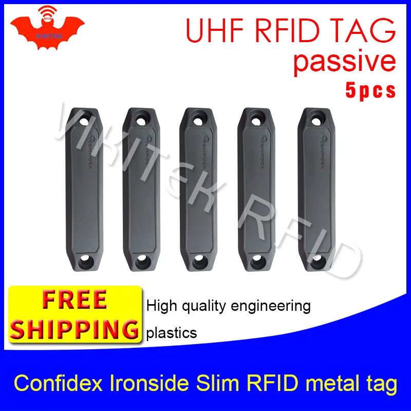 UHF RFID Метка confidex ironside slim 915 м 868 МГц Impinj Monza4QT EPC 5 шт. Бесплатная доставка Прочный ABS