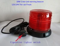 18w cartruck led strobe warning lightsemergency light beacon for police ambulance fire engineinstall by magnetwaterproof
