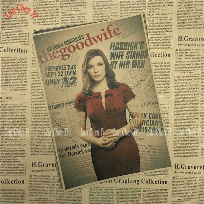 Художественный постер из крафт-бумаги с изображением хорошей жены Настенная