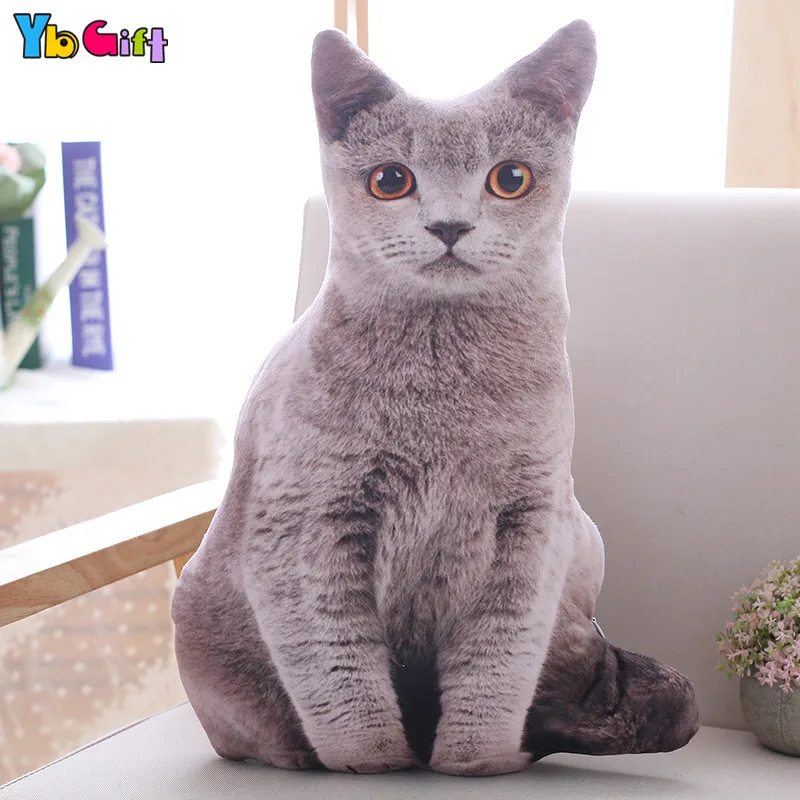 50cmCats мультфильм Плюшевые 3D кошачьи подушки мягкие животные подушки диван кровать магазин украшения плюшевые игрушки для Дети Детские подарки