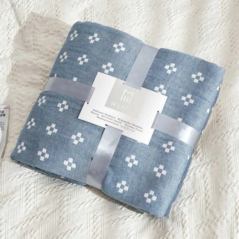 blue floral Хлопковое одеяло с цветочным рисунком для кровати, летнее одеяло, Декор для дома, покрывало, машинная стирка, полотенце, одеяло на кровать - Цвет: blue floral