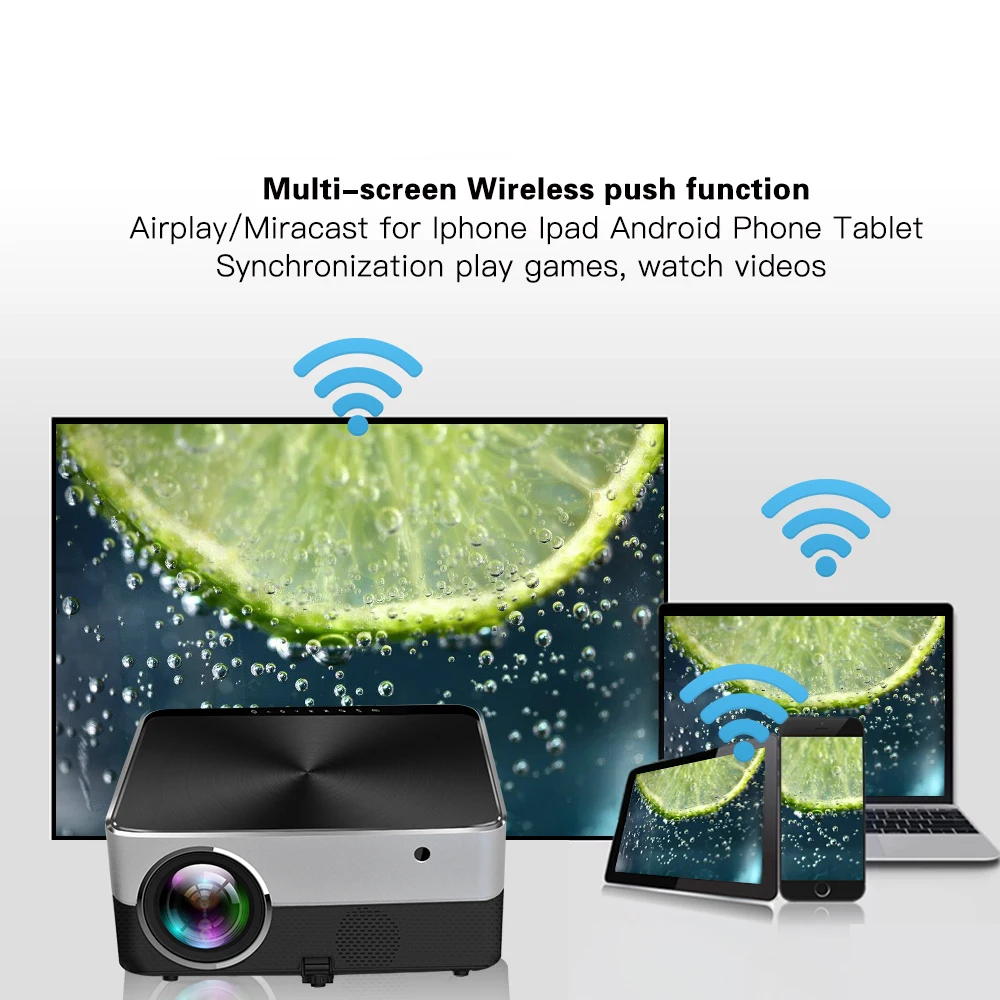 Salange M5 Мини светодиодный проектор 720 P HDMI USB VGA HD wifi Bluetooth домашний кинотеатр Android 7 1