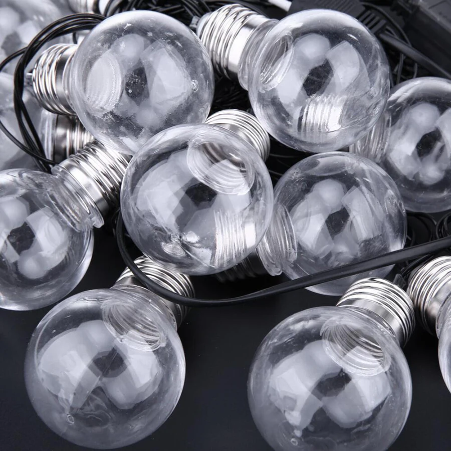 5M 20 LED globe String Light Outdoor G50 Bulbs Fairy Lights Garland Garden Patio Wedding party christmas Decoration Light Chain