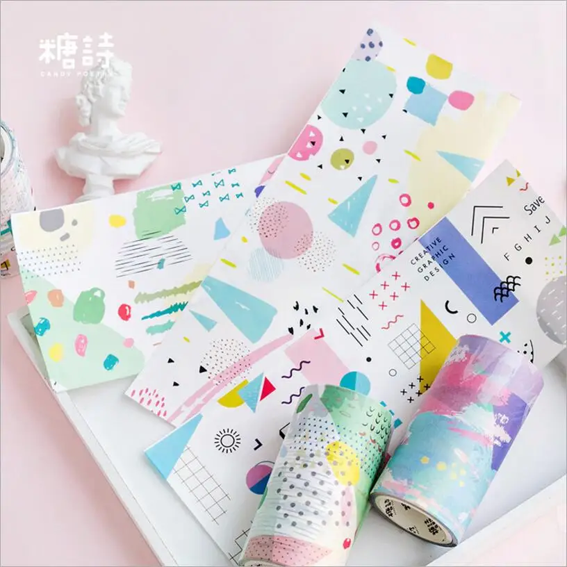 80 мм широкая мечта свежий и сладкий красочный мир лента для декорации Washi DIY