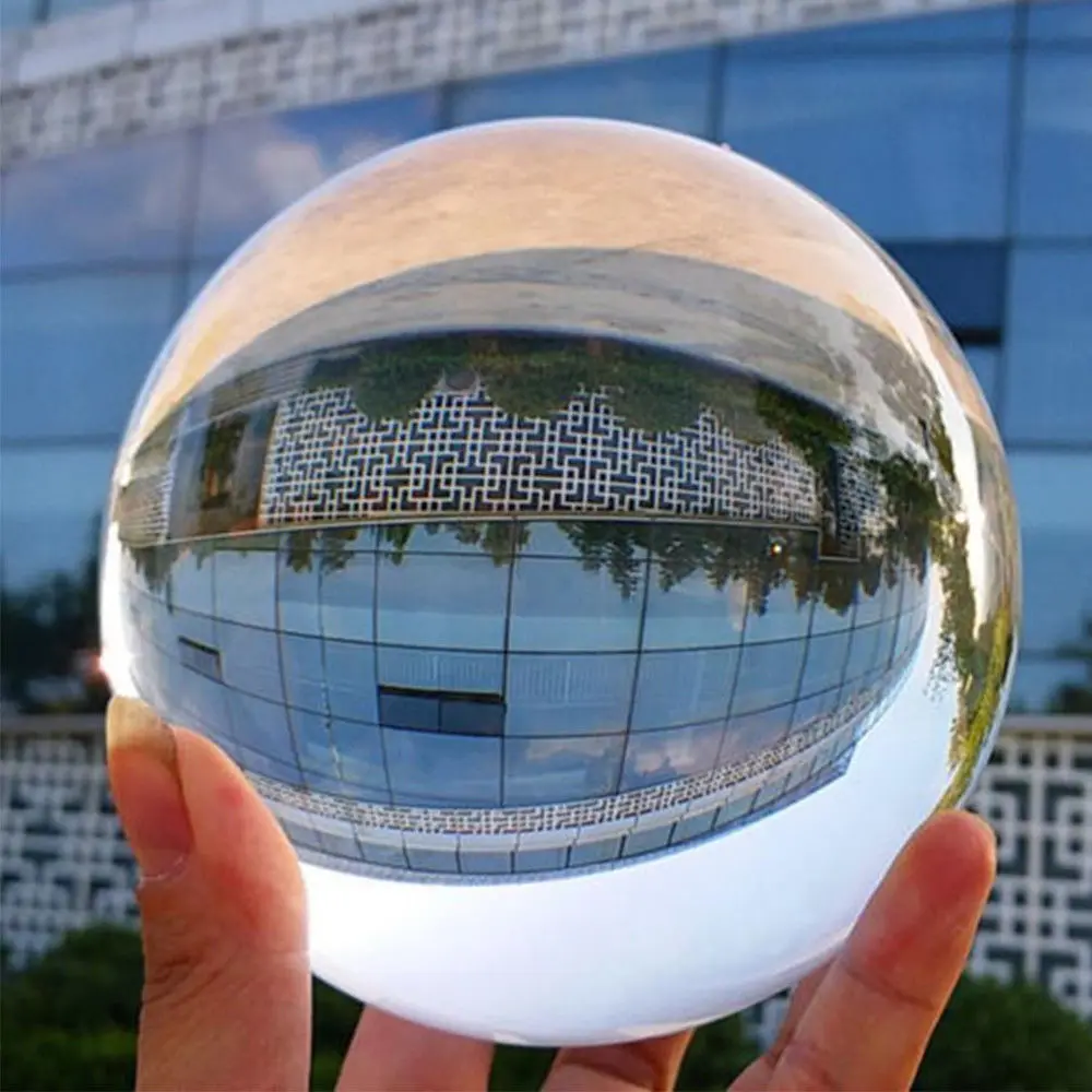 Прозрачный кварцевый кристалл сфера шар украшение фотообъектив фото реквизит