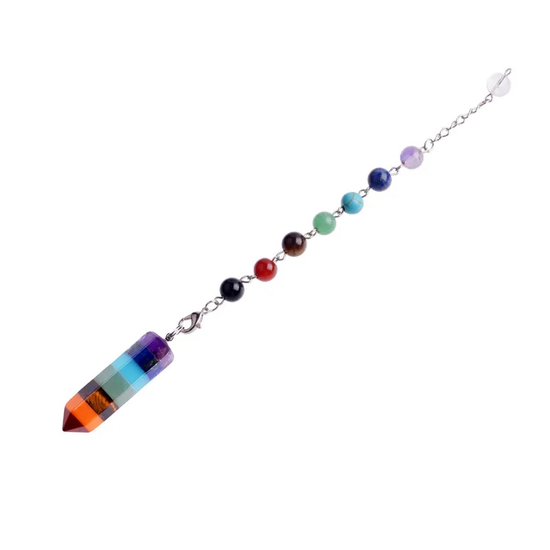 18 см цепочка 7 Чакра подвеска в виде каменного маятника рейки целебная