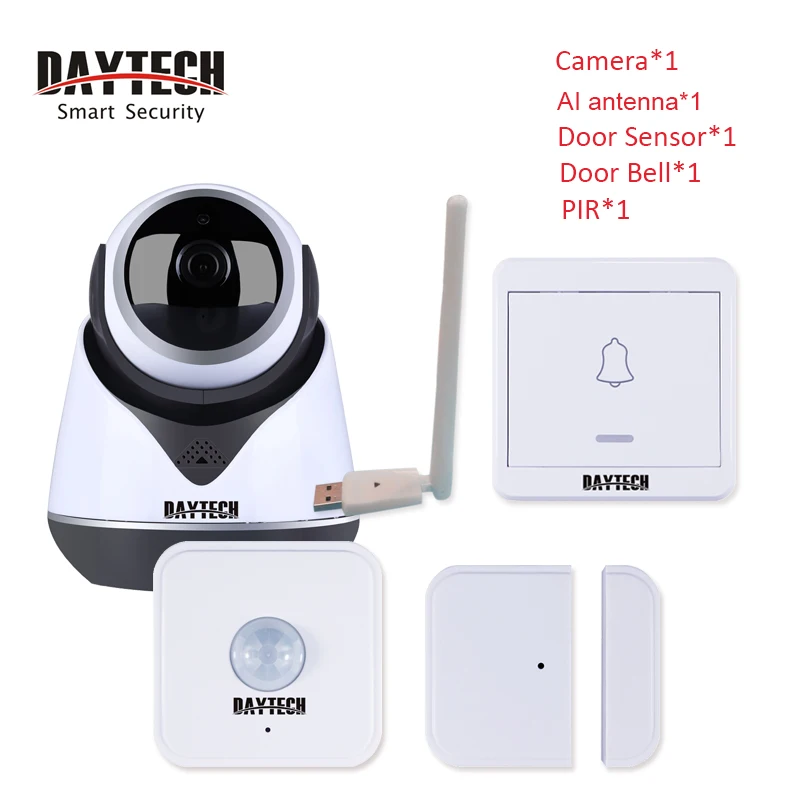 Беспроводная система сигнализации DAYTECH с ИК-датчиком 1080P Android IOS | Безопасность и