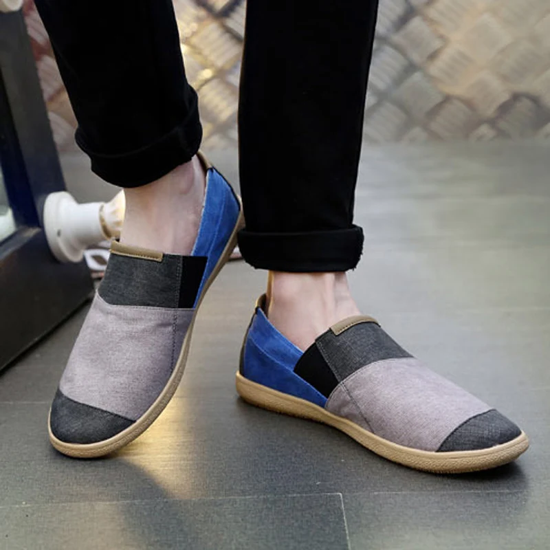 2017 Новое Прибытие Denim Холст Мужчины повседневная обувь Мода смешанные цвета