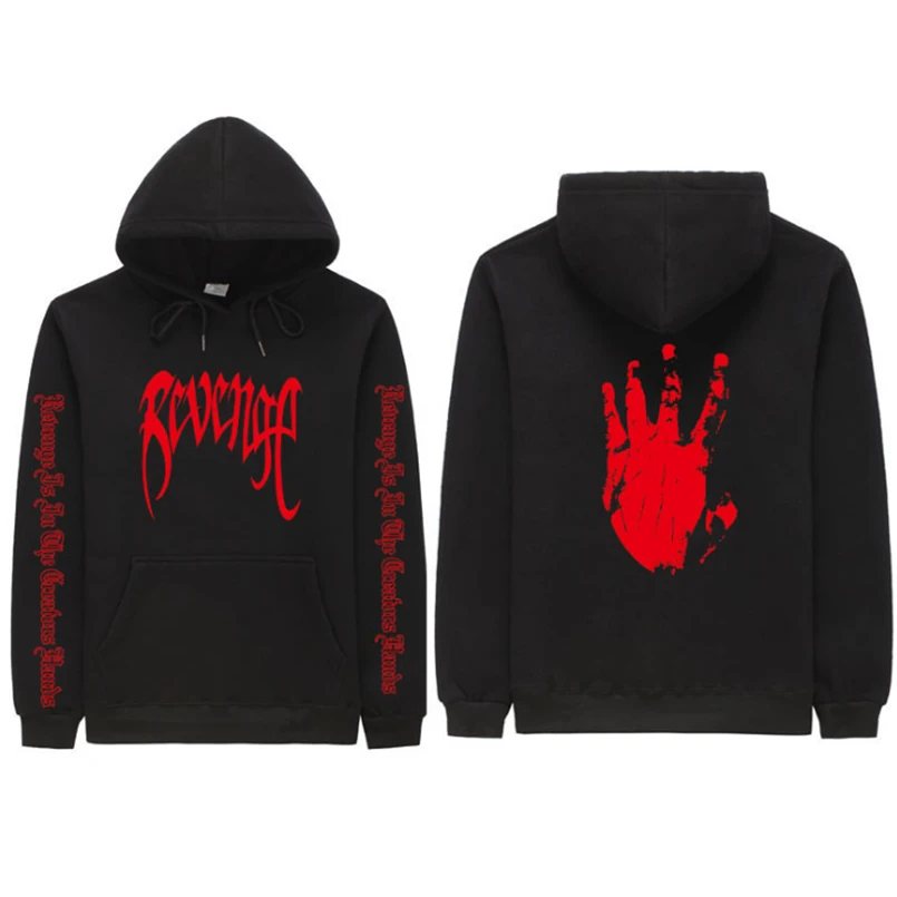 Толстовка с капюшоном 4AM Revenge толстовка буквенным принтом Xxxtentacion в стиле хип хоп
