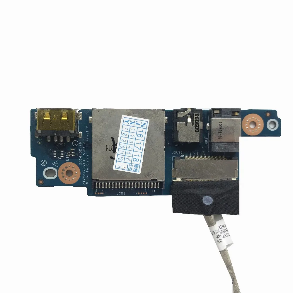 Оригинальный USB разъем аудио SD слот платы для LENOVO Y50 70 Y70 ZIVY2 ZIVY3 LS B113P с кабелем 100%