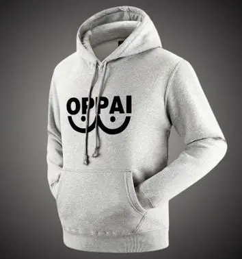 Толстовка с принтом Аниме One Punch Man толстовки Oppai стильная брендовая для