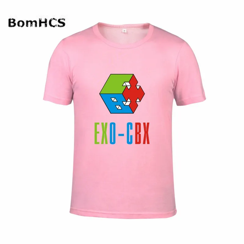 BomHCS Kpop/EXO CBX футболка с надписью Hey Mama Fans Support летняя хлопковая короткими рукавами
