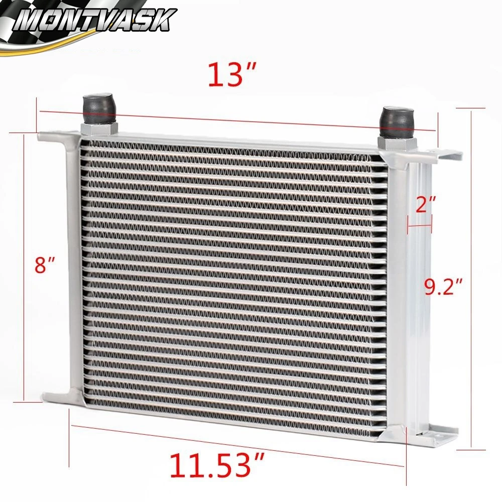Universal 28 Row Engine Oil Cooler AN10 + 7&quot 12V Electric Fan Kit | Автомобили и мотоциклы